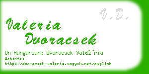 valeria dvoracsek business card